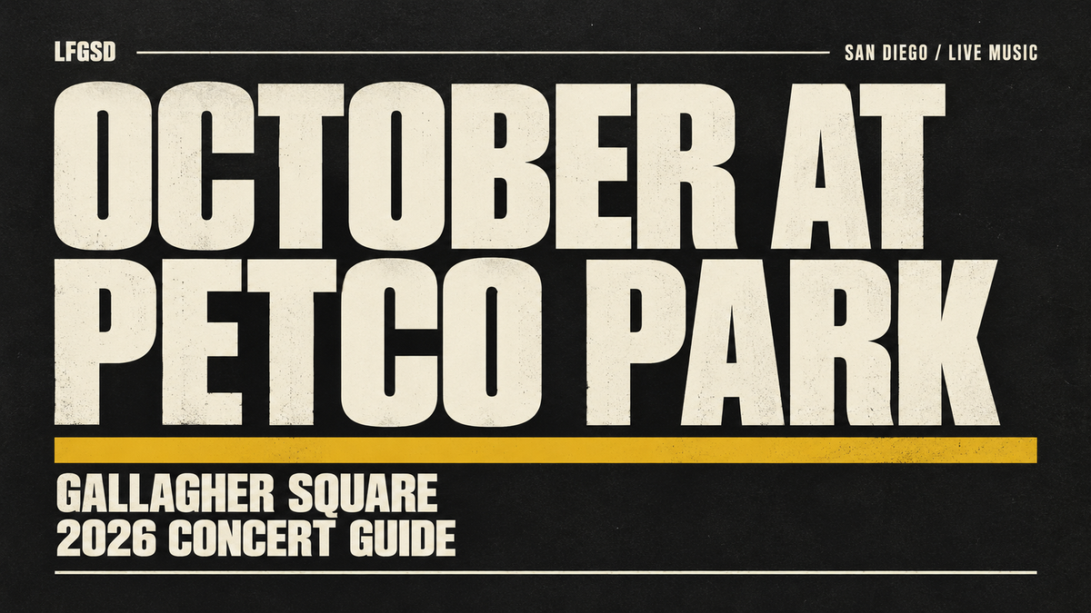 October at Petco Park: Your 2026 Gallagher Square Concert Guide